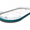 Хоккейная коробка ( стекопластиковый борт + защитное ограждение по торцам) ХК002.02