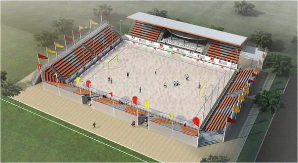 строительство площадок для пляжного футбола под ключ