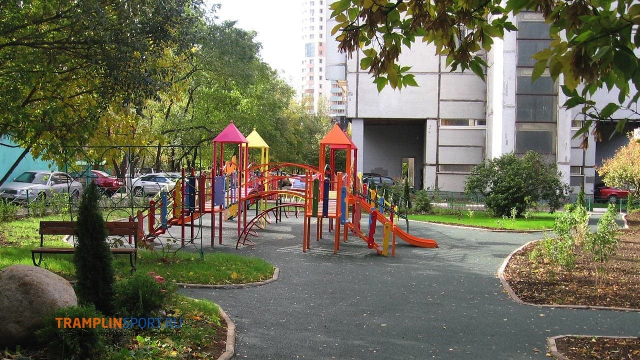 детские площадки с резиновым покрытием