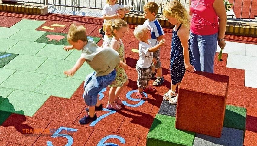 Сколько стоят резиновые покрытия для детской площадки? - средние цены 2019  года