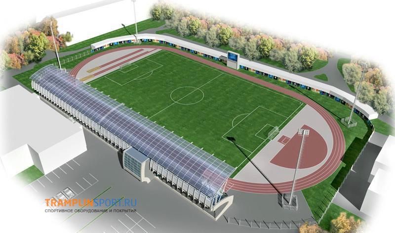 3д модель футбольного стадиона, визуализация